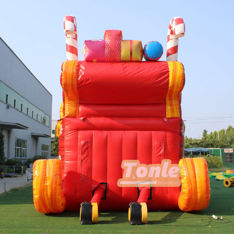 Christmas sleigh inflatable slide