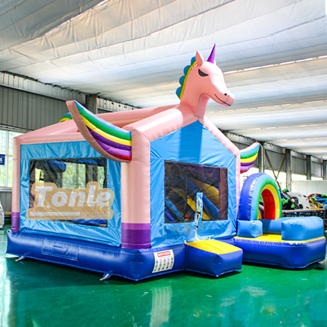 Unicorn Inflatable Jumping Castle Bounce House Water Slide Combo