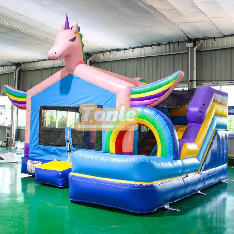 Unicorn Inflatable Jumping Castle Bounce House Water Slide Combo
