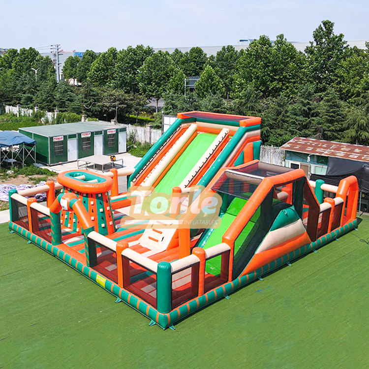 Large commercial inflatable fun city playground
