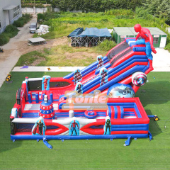 Superhero Spiderman Inflatable fun city Playground for Kids