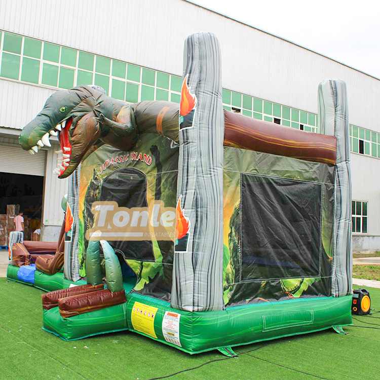 Jurassic Park Dinosaur inflatable combo bounce house Moonwalk