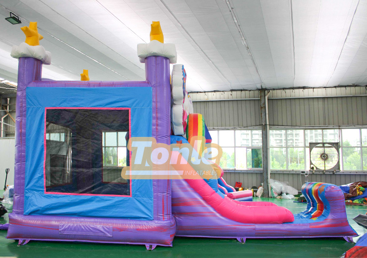 Unicorn inflatable jumper slide combo