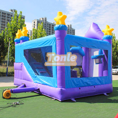 Unicorn inflatable jumper bounce house slide combo