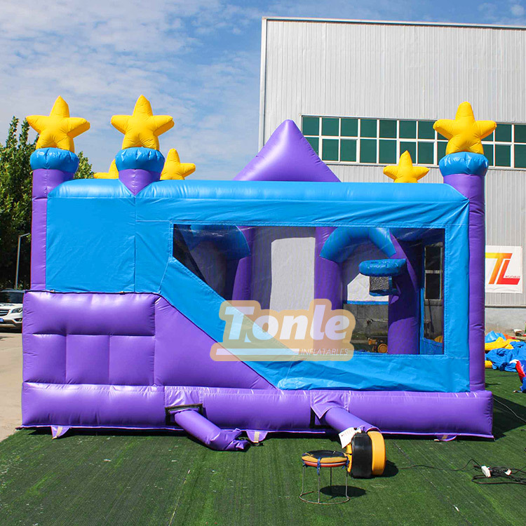 Unicorn inflatable jumper bounce house slide combo