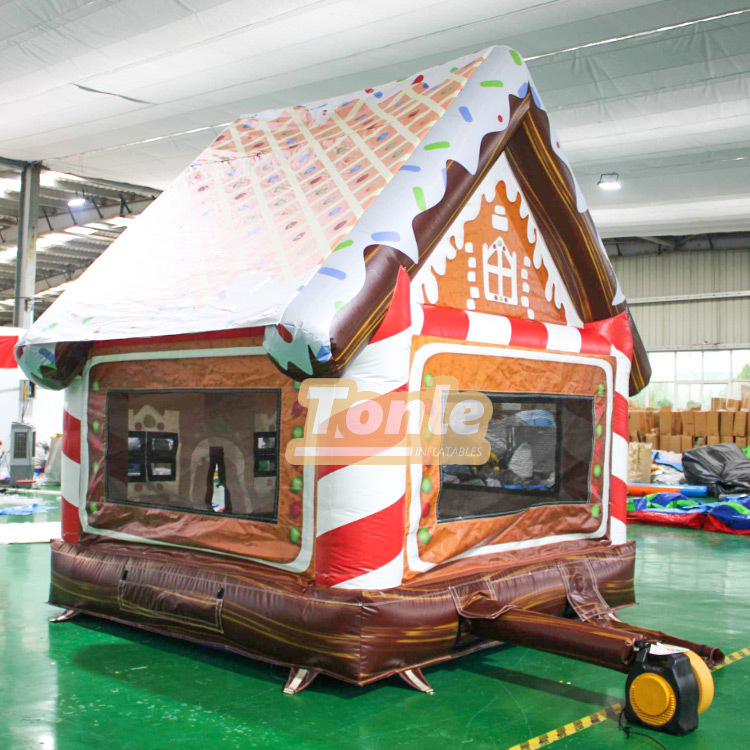 Christmas House Gingerbread Man Inflatable Bounce House Inflatable Jumper
