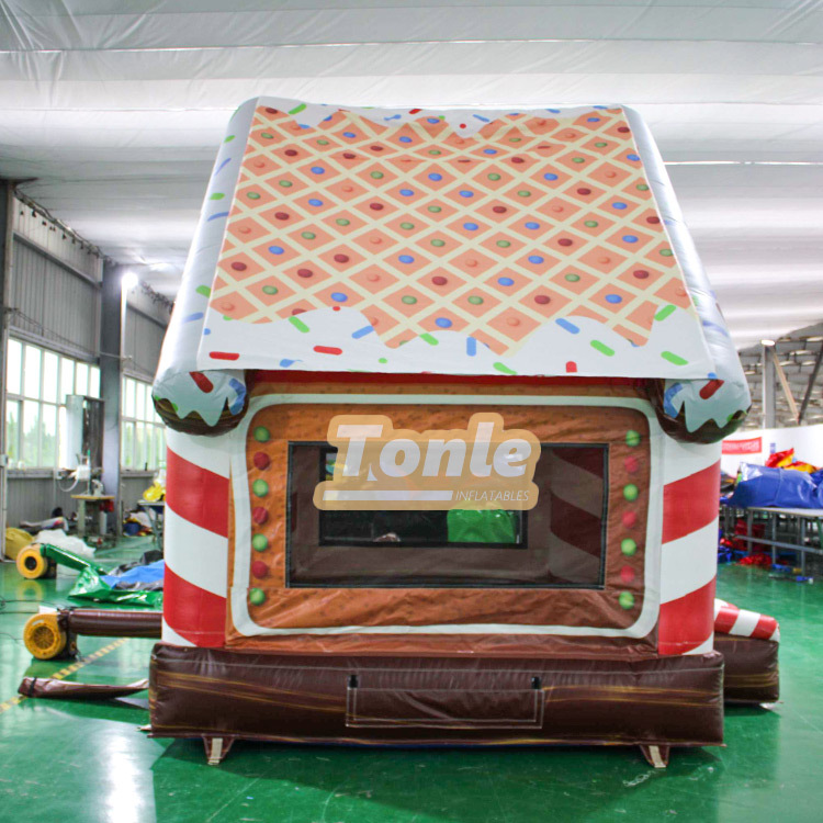 Christmas House Gingerbread Man Inflatable Bounce House Inflatable Jumper