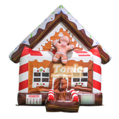 Christmas House Gingerbread Man Inflatable Bounce House Inflatable Jumper