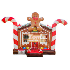 Christmas House Gingerbread Man bouncy castle Inflatable Jumper
