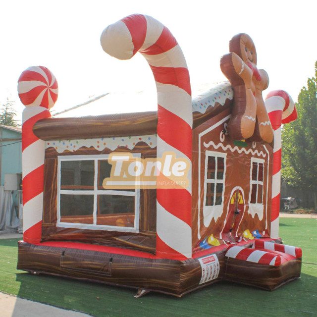 Christmas House Gingerbread Man bouncy castle Inflatable Jumper