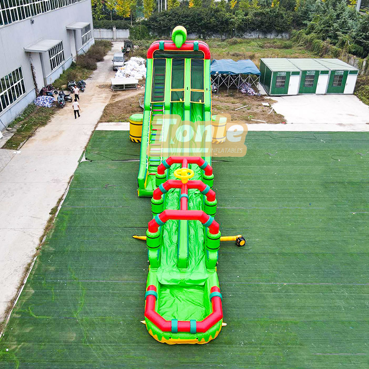 28ft TOXIC Double Lane with Slip n Slide POOL