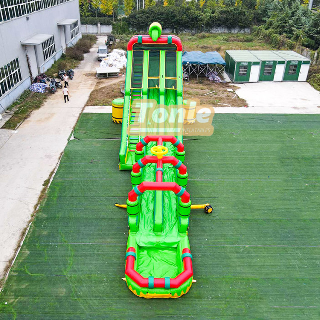 28ft TOXIC Double Lane with Slip n Slide POOL