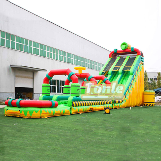 28ft TOXIC Double Lane with Slip n Slide POOL
