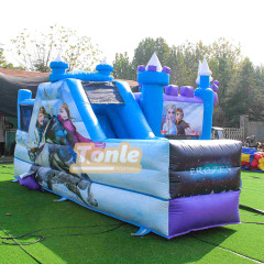 Frozen inflatable bouncing slide combo