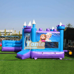 Frozen inflatable bouncing slide combo