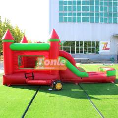 Christmas sleigh inflatable jumper slide combo
