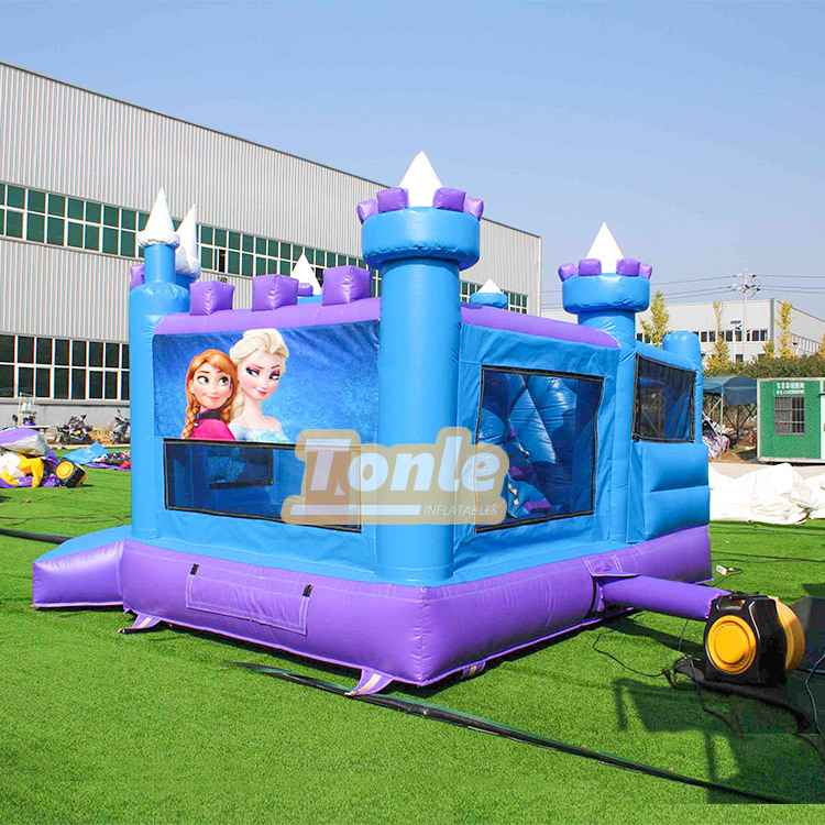 Frozen inflatable bouncing slide combo