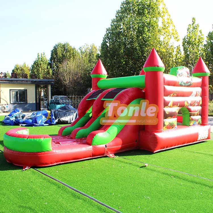 Christmas sleigh inflatable jumper slide combo