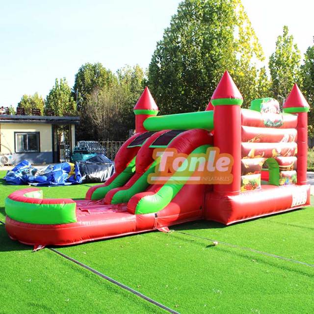Christmas sleigh inflatable jumper slide combo