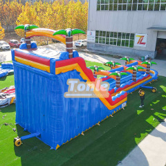 24ft Large Commercial Tropical Tree Inflatable Water Slide