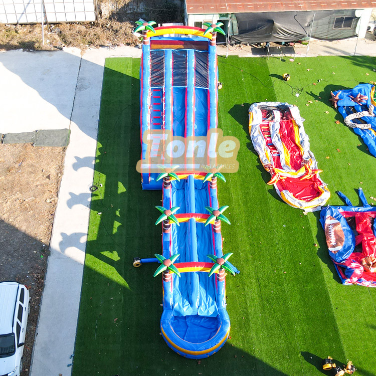 24ft Large Commercial Tropical Tree Inflatable Water Slide