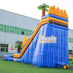 25FT Tropical Tree Inflatable Water Slide