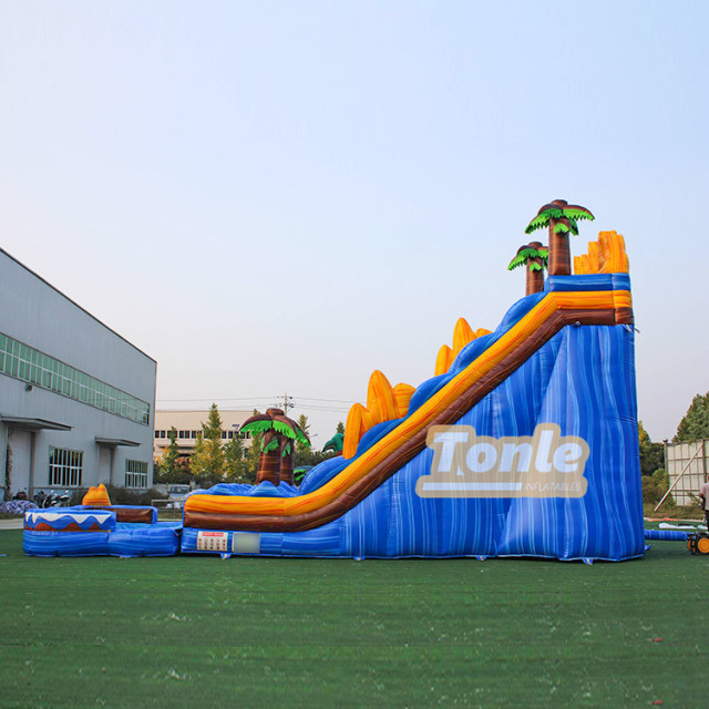 25FT Tropical Tree Inflatable Water Slide