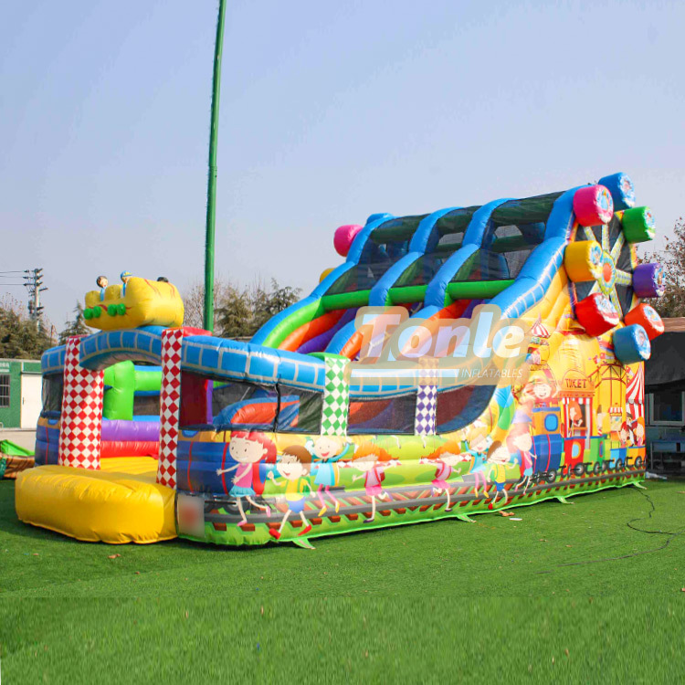 Circus Ferris wheel themed inflatable slide