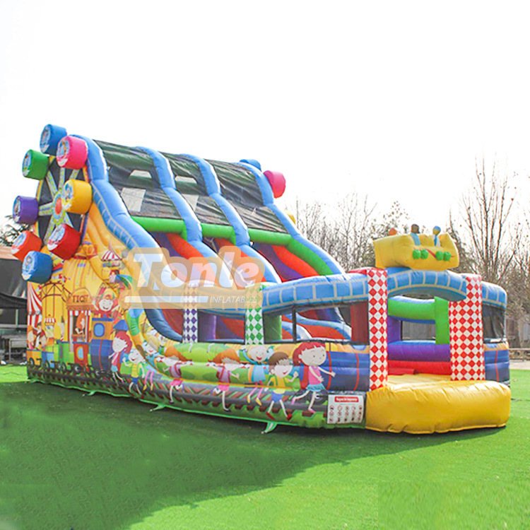 Circus Ferris wheel themed inflatable slide