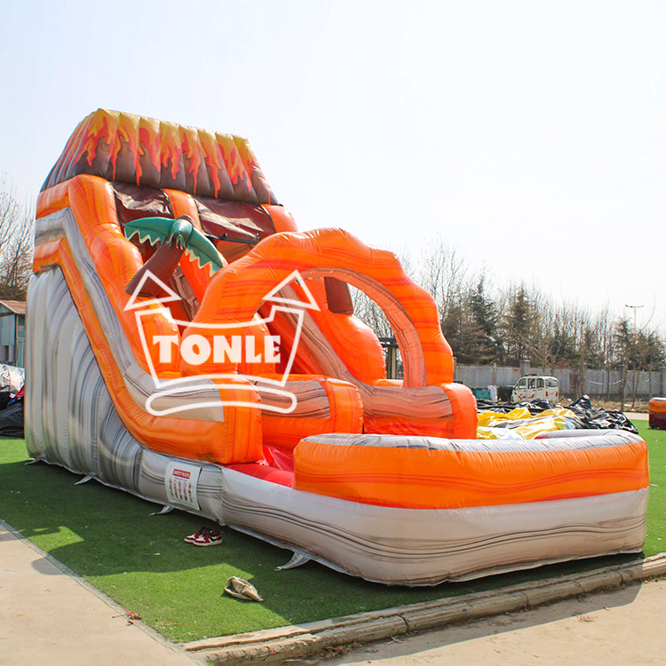 15ft Volcano inflatable water slide