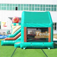 Ice cream themed bouncy castle with slide