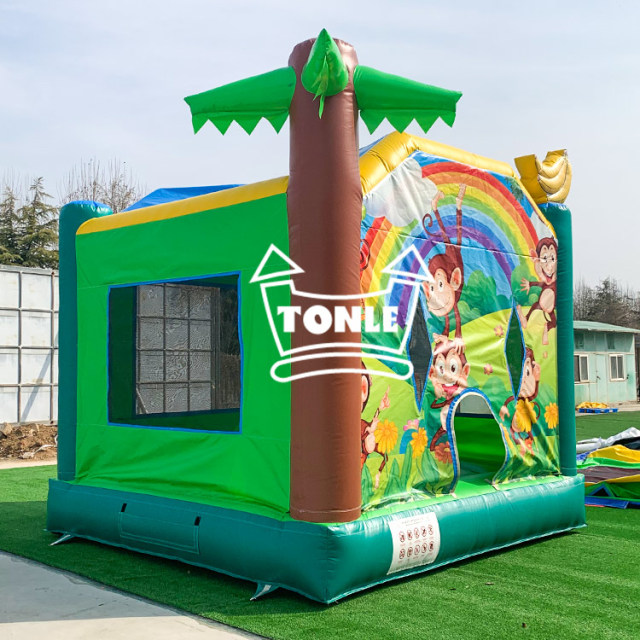 Tropical Jungle Monkey Inflatable Bounce House