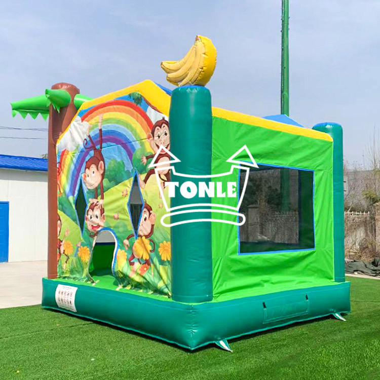 Tropical Jungle Monkey Inflatable Bounce House