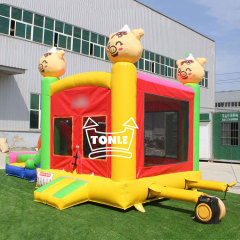China factory Piggy inflatable jumper with water slide combo