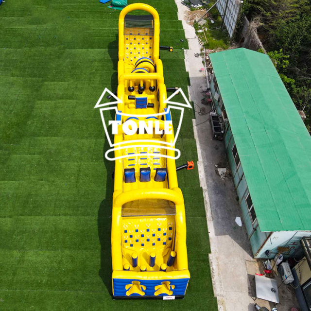 82FT Yellow inflatable Assault Course