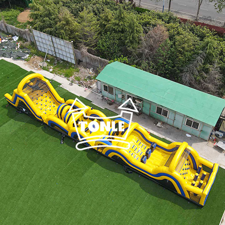 82FT Yellow inflatable Assault Course
