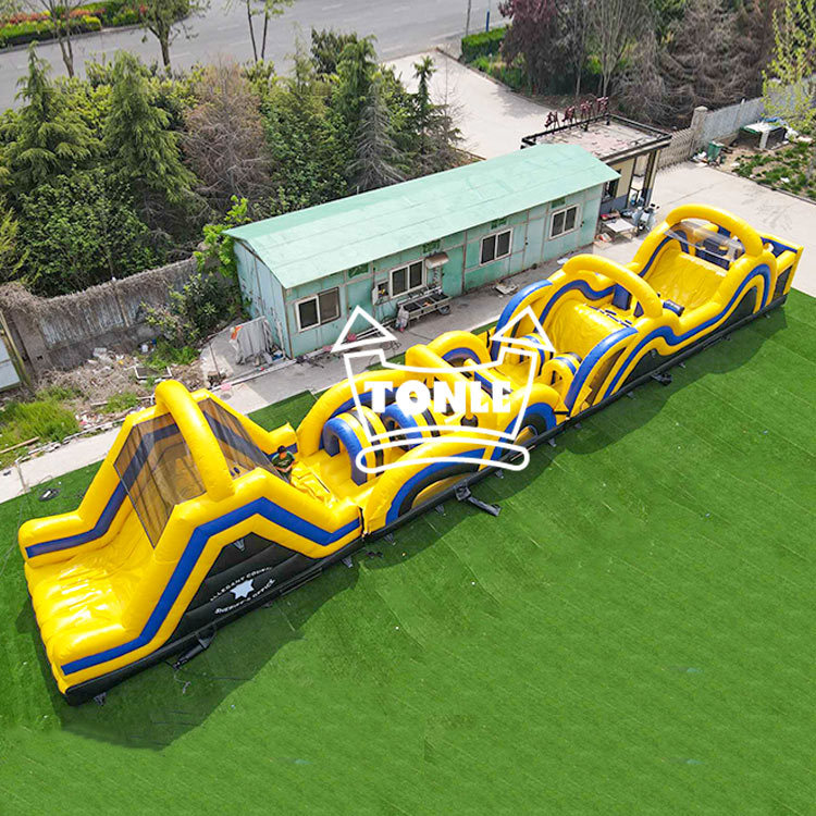 82FT Yellow inflatable Assault Course