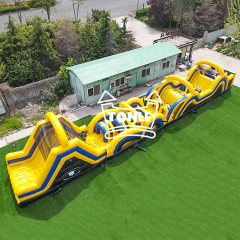82FT Yellow inflatable Assault Course