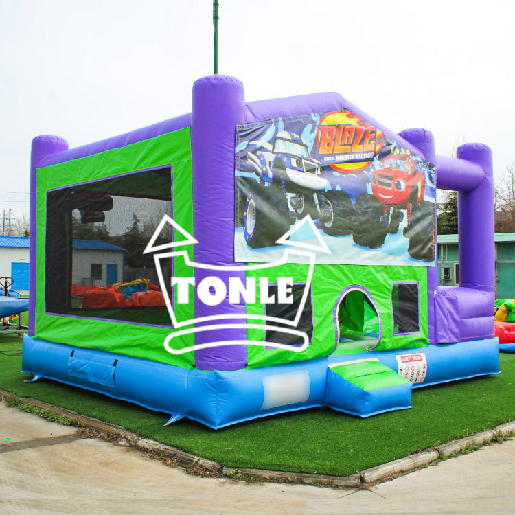 Monster truck race car Bounce House slide combo