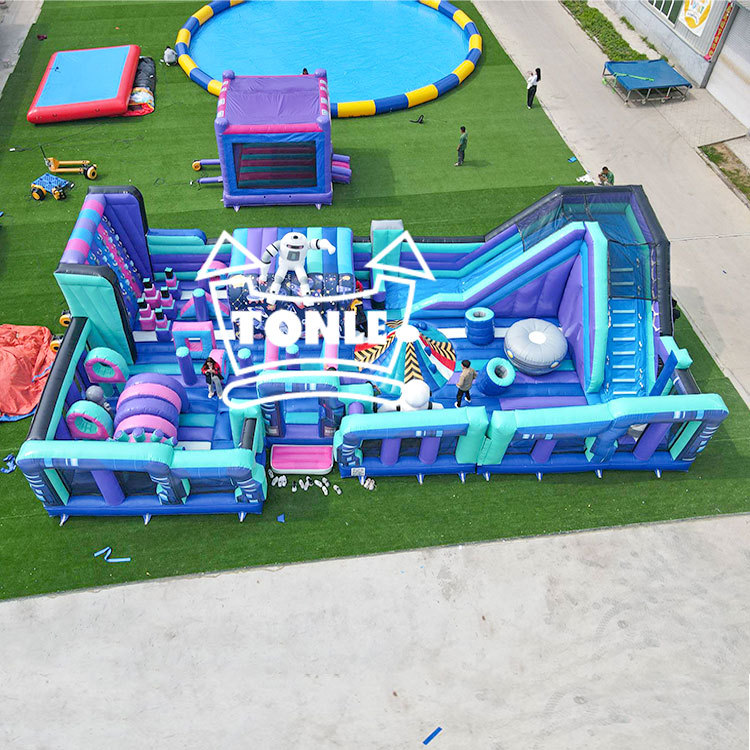 China Factory Commercial Blue Starry Sky Inflatable Theme Park