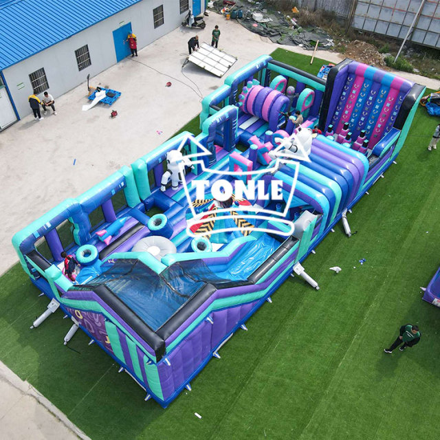 China Factory Commercial Blue Starry Sky Inflatable Theme Park