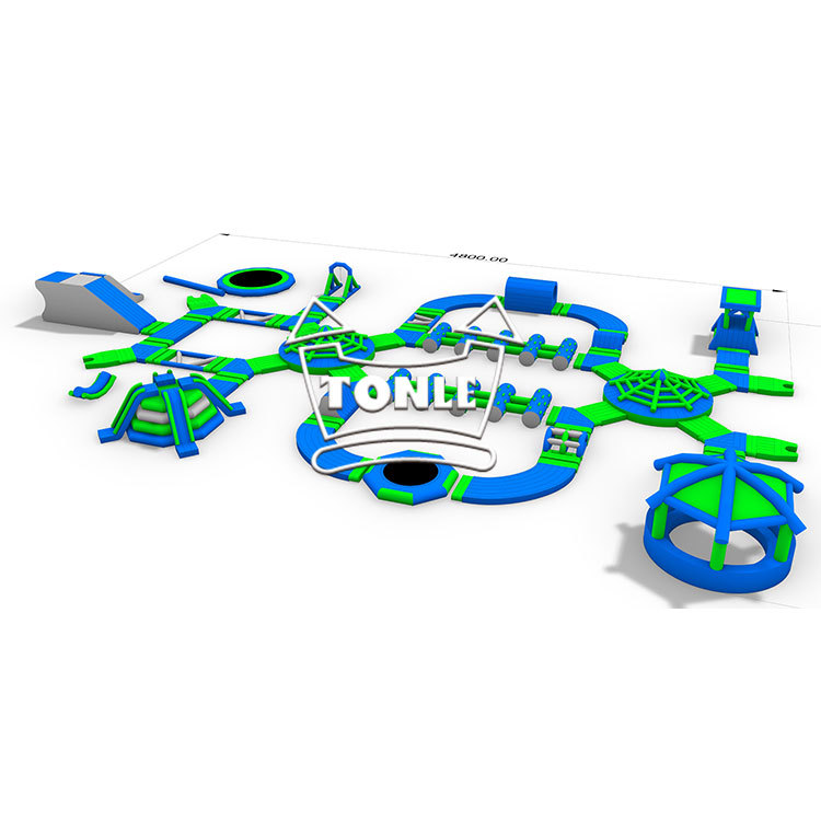 Biggest Inflatable Floating Water Sport Park With Jumping Platform For Adult