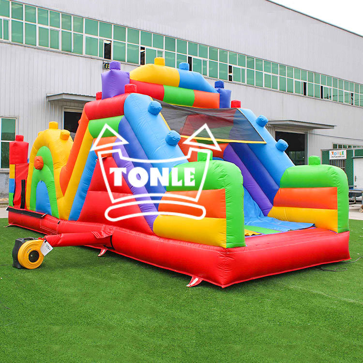 kids building blocks inflatable obstacles for sale