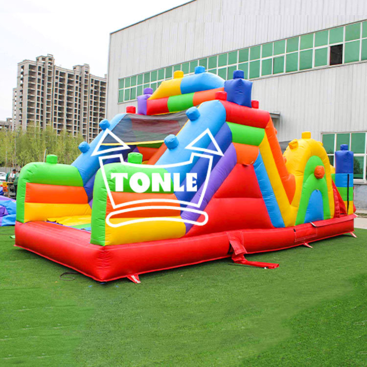 kids building blocks inflatable obstacles for sale