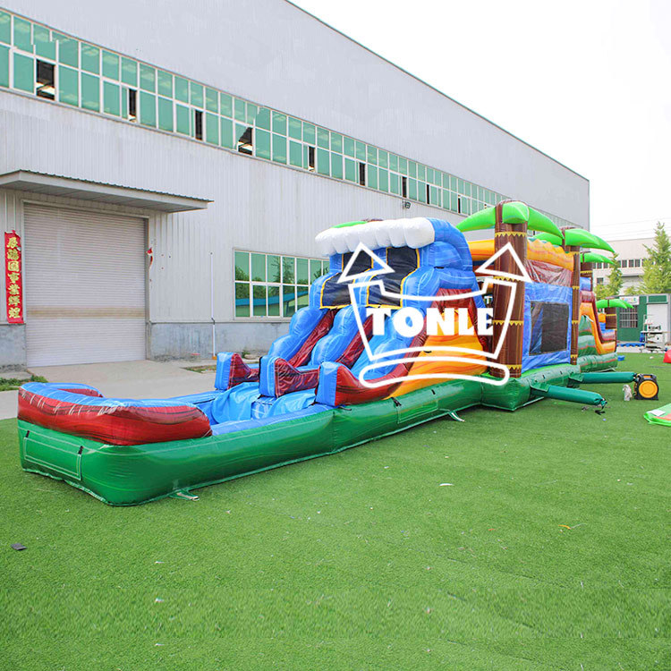 Tropical Jungle Inflatable Obstacle course Challenge for sale