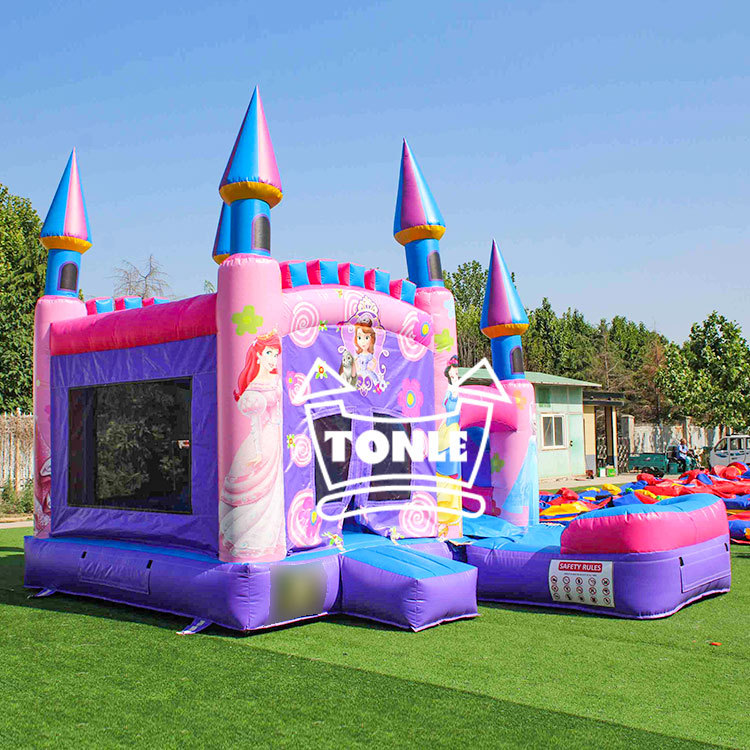 Princess inflatable bounce house castle water slide combo