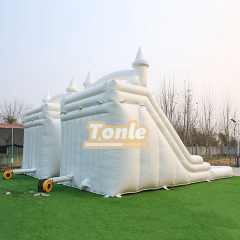 China factory wholesale white Double slide single slide inflatable water slide