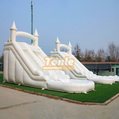 China factory wholesale white Double slide single slide inflatable water slide