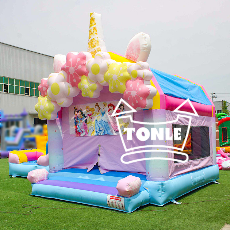 China factory Disney Princess bouncy castle water slide combo