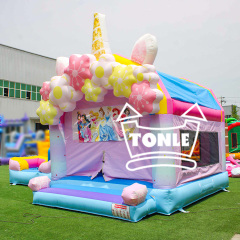 China factory Disney Princess bouncy castle water slide combo
